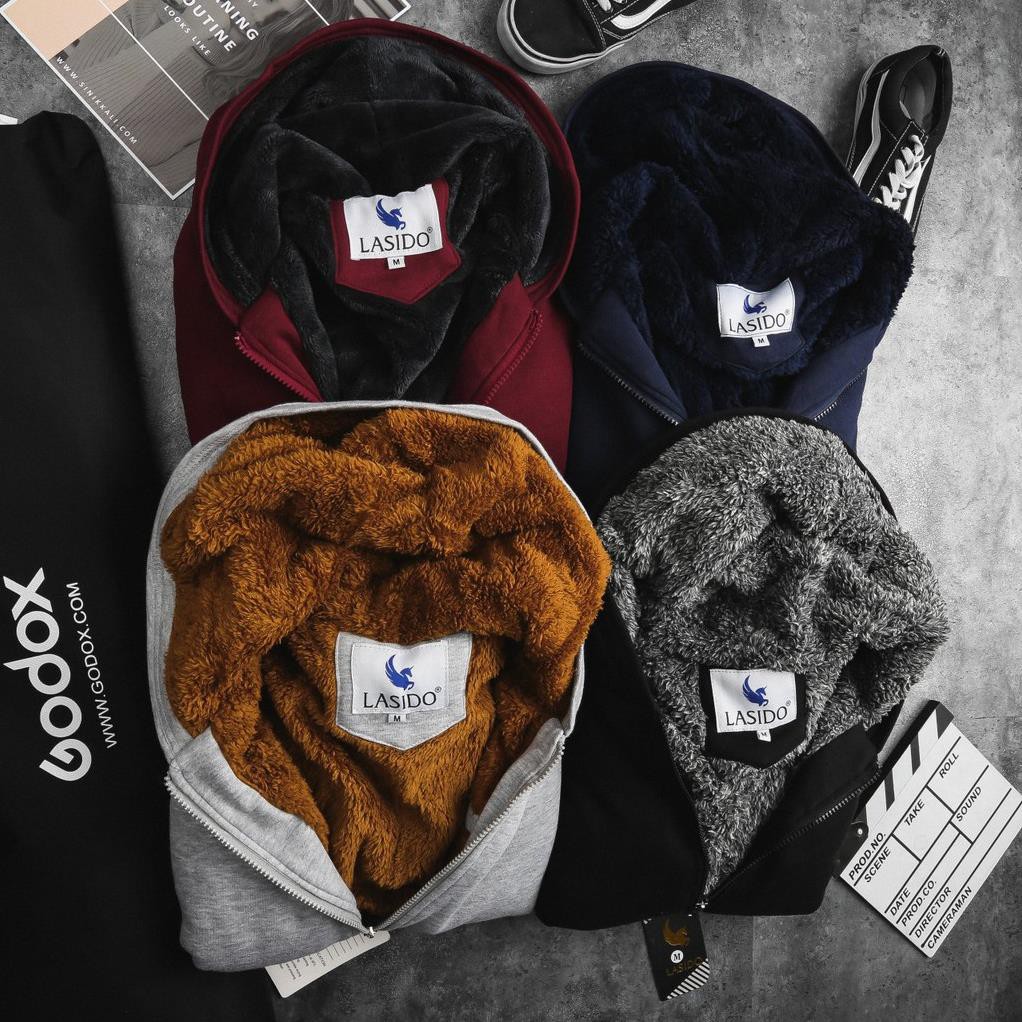 Áo khoác nỉ lót lông siêu ấm  LV-230-unisex nam nữ | BigBuy360 - bigbuy360.vn
