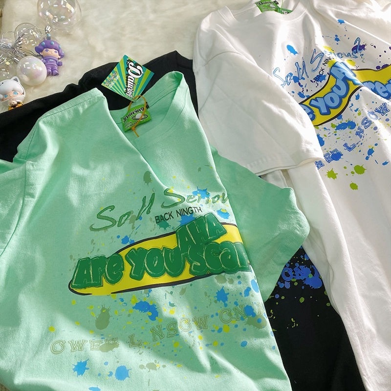 Áo Thun Tay Ngắn Dáng Rộng Phong Cách Thời Trang Hàn Quốc