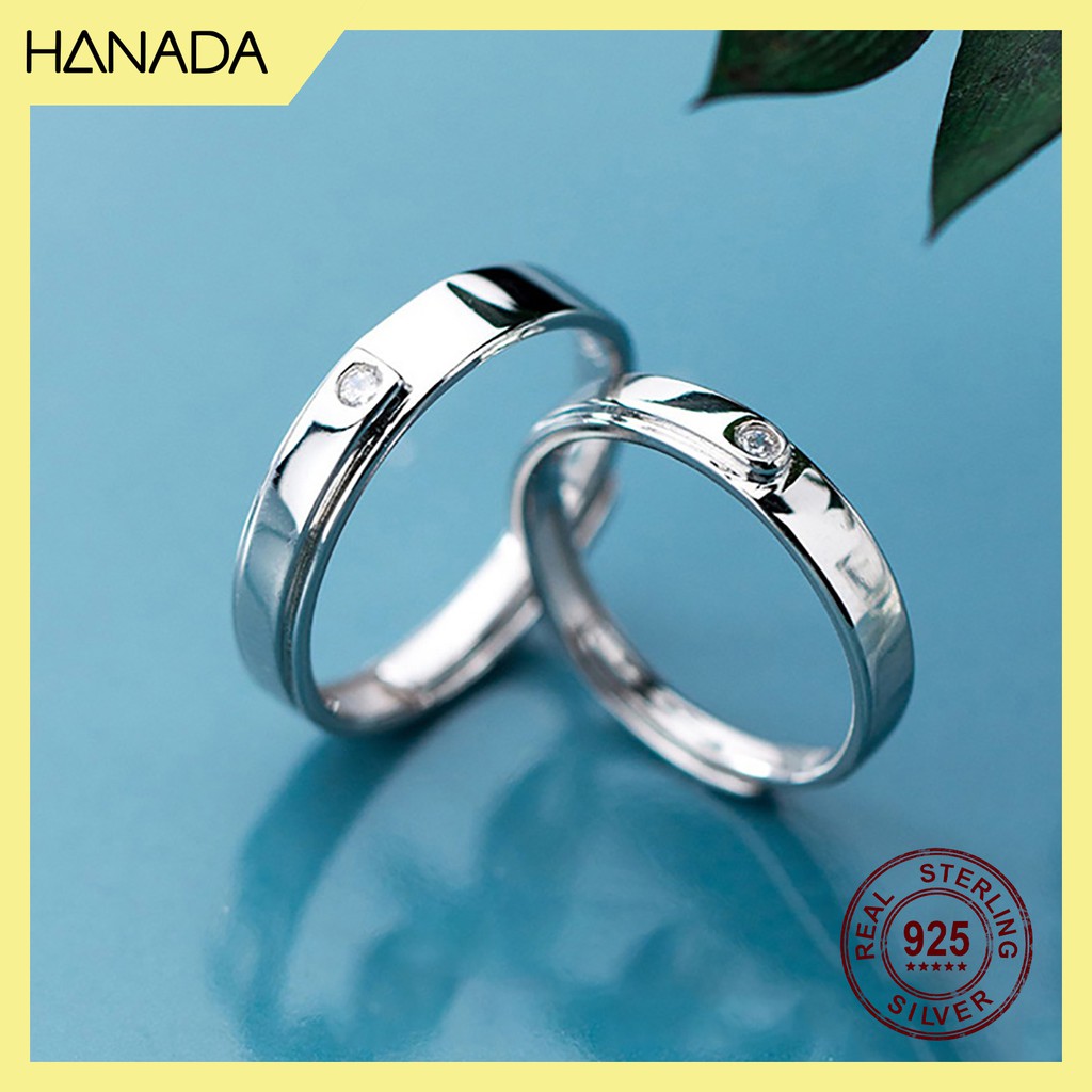 Nhẫn Cặp Bạc 925 Hanada R-1-B-0103 L16