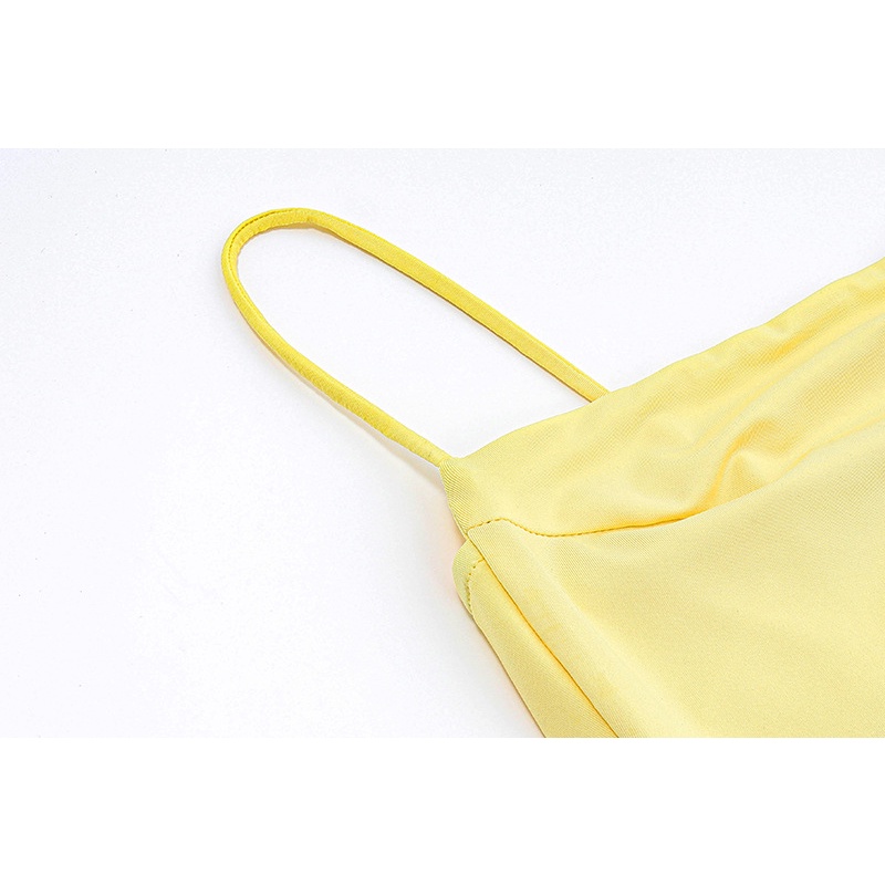 Đầm Hai Dây Màu Trơn Xinh Xắn Thời Trang Dành Cho Nữ