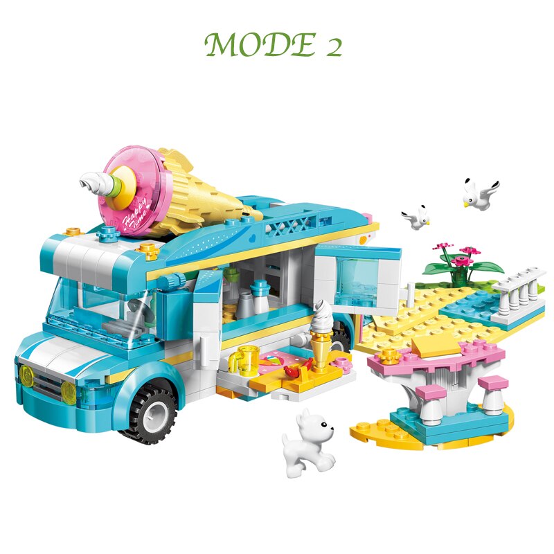 Bộ đồ chơi lego lắp ráp hình ngôi nhà /xe tải/tàu 3 trong 1 dùng làm quà tặng cho bé gái