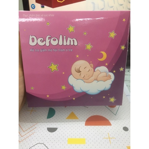Defolim Giảm mồ hôi trộm ở trẻ, giúp bé ngủ sâu