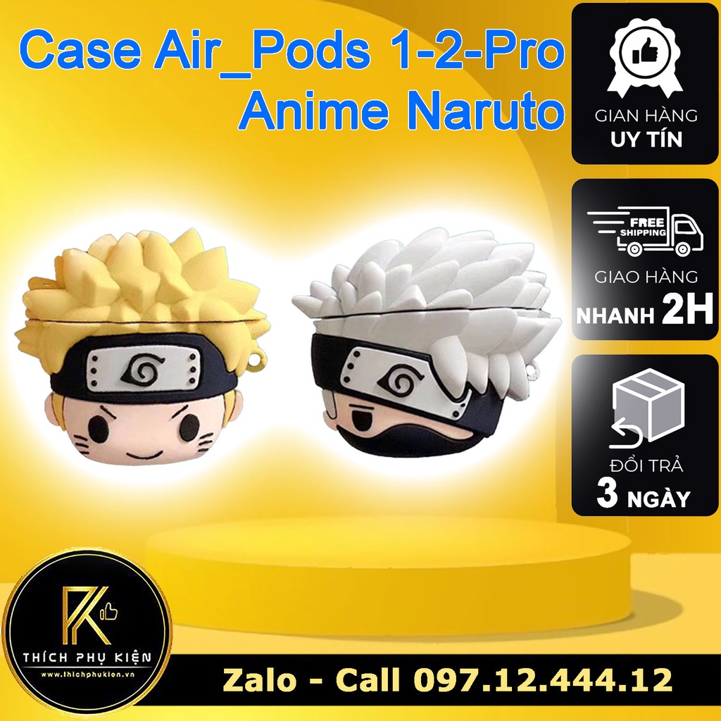 Case Air-Pods 1-2/Pro Hoạt Hình Naruto / Hộp đựng tai nghe Air-Pods Pro/1-2 Anime Naruto