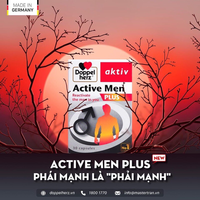 Men Active - tăng cường chức năng sinh lý nam giới, rối loạn cương dương... (dopperherz Đức)