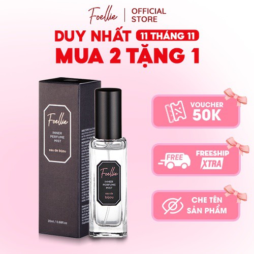 Nước Hoa Vùng Kín Foellie Dạng Xịt Hương Thơm Nồng Đượm 20ml - Eau de Bijou Inner Perfume Mist 6220 - HÀNG MỚI VỀ