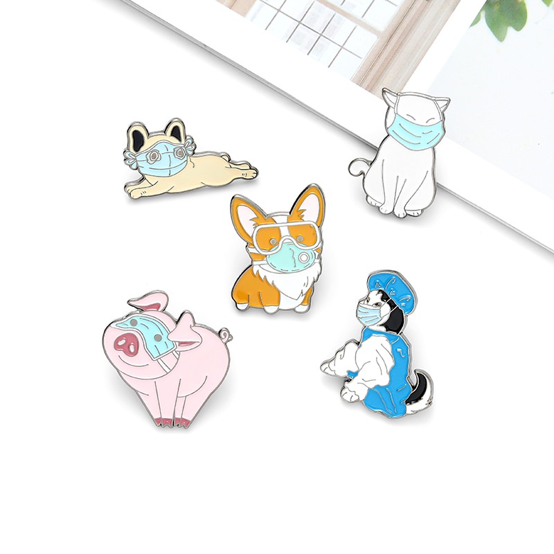 Ghim cài áo hình động vật hoạt hình dễ thương