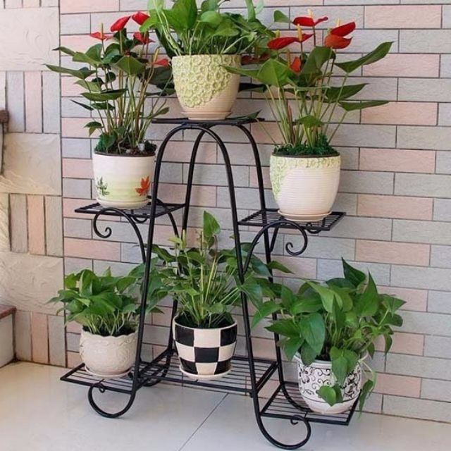 Kệ để cây cảnh hình chữ A 6 tầng nghệ thuật