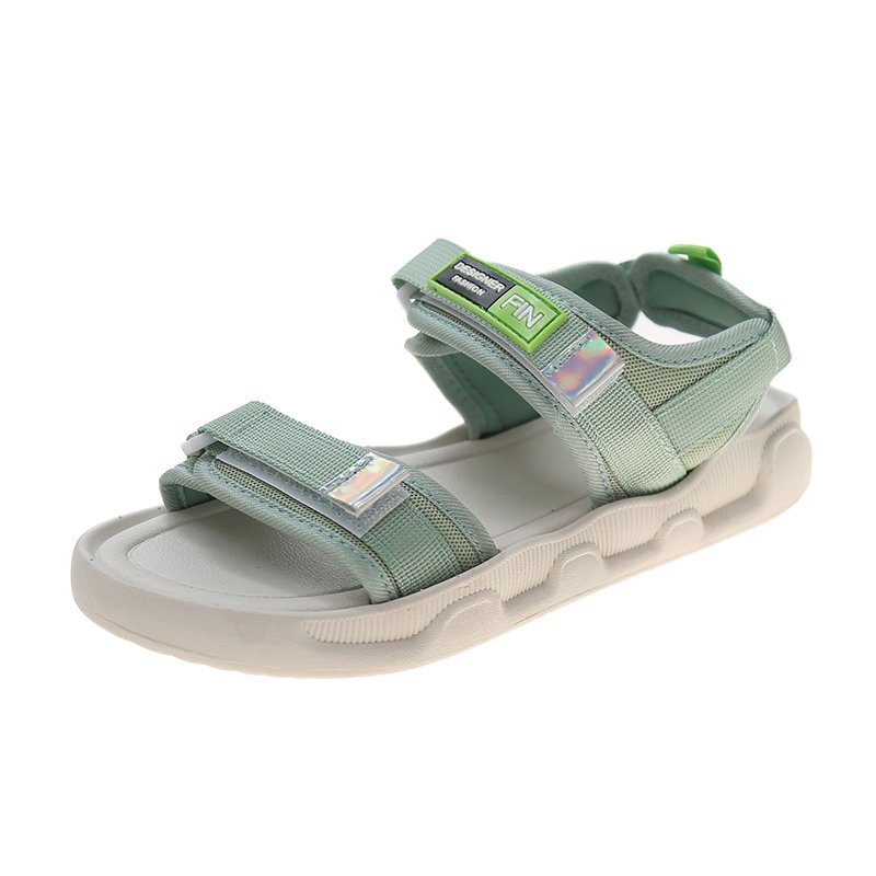 Tikp Giày Sandal Mềm Quai Dán Thoải Mái Phong Cách Thể Thao Thời Trang Mùa Hè Cho Nữ Size 33-40