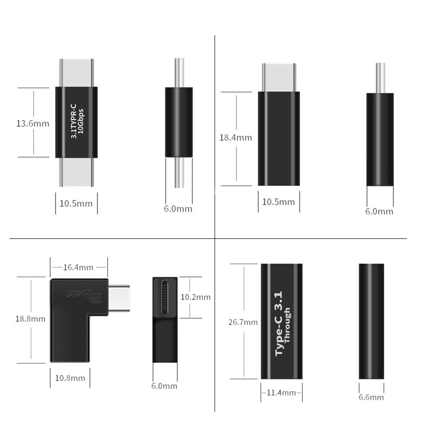 Đầu chuyển đổi USB 3.1 Type C sang 10 Gbps dành cho máy tính xách tay máy tính bảng điện thoại