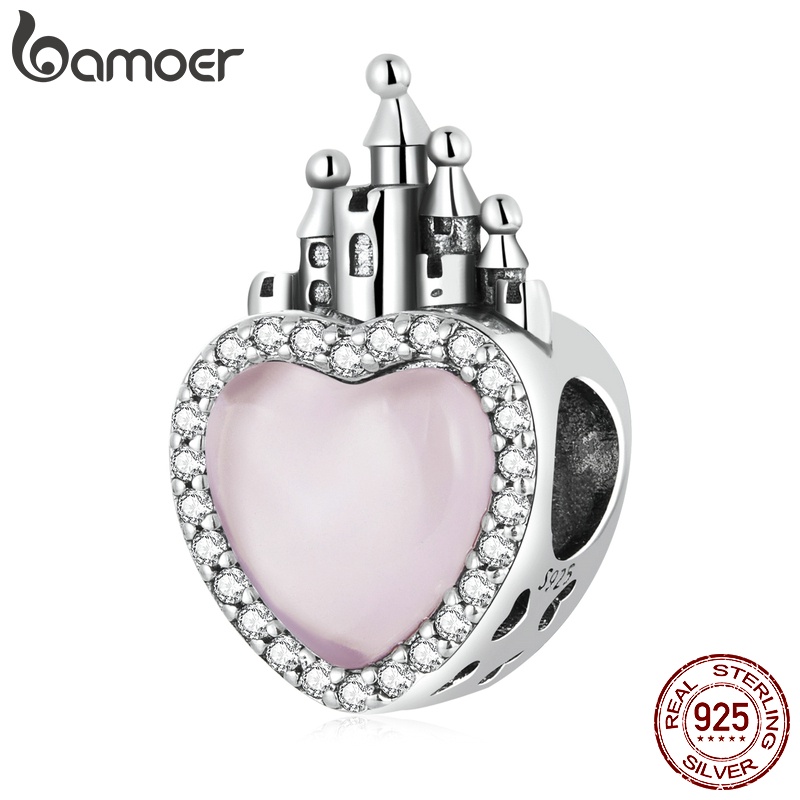 Mặt phụ kiện BAMOER SCC2207 hình trái tim lâu đài xinh xắn