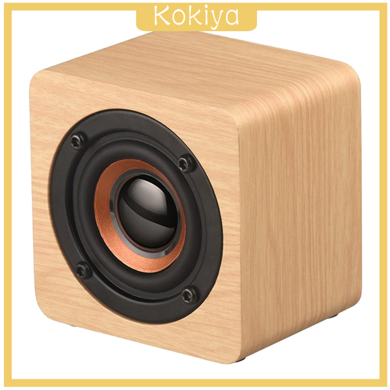 [KOKIYA]Mini Wooden Bluetooth Multimedia Speaker 1200mAh Battery &amp; Cable