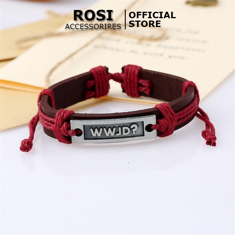 Vòng đeo tay nam cá tính WWJD? nhiều màu lựa chọn
