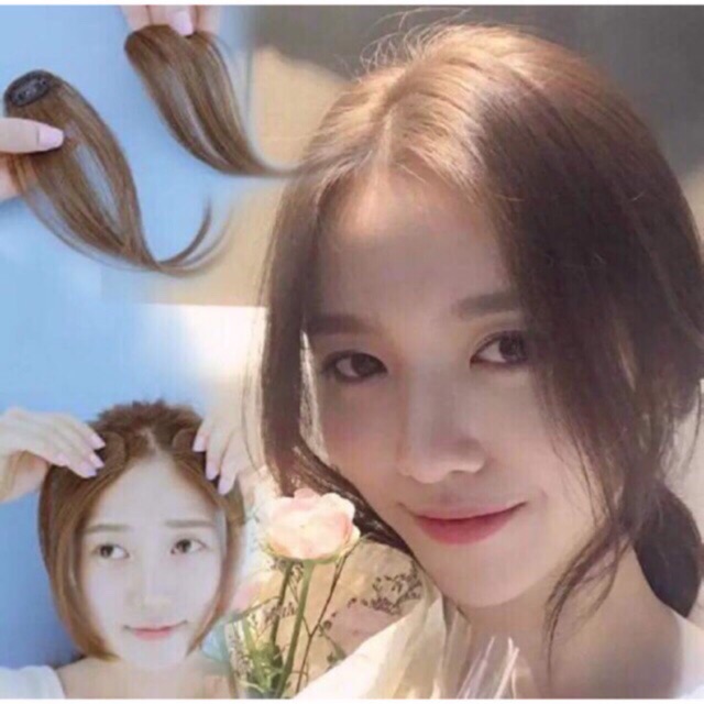Tóc giả kẹp mái dài