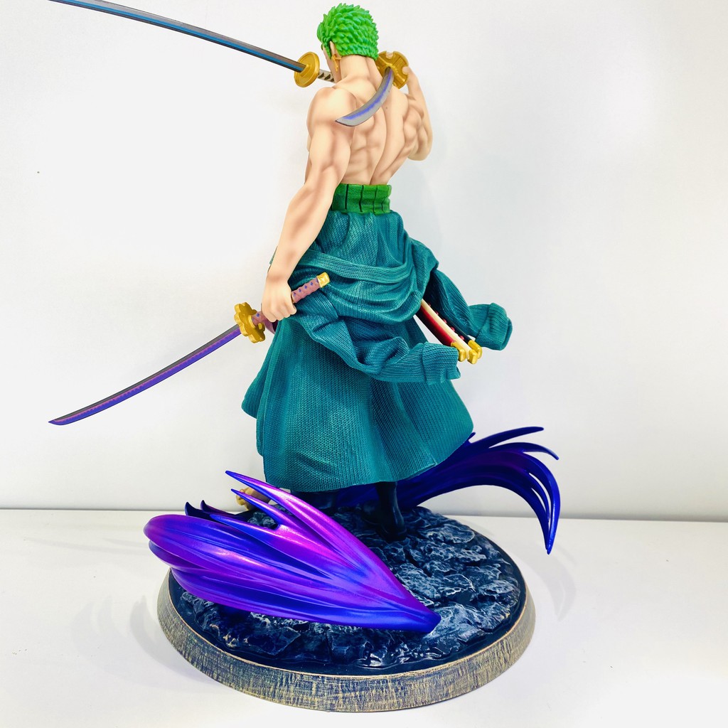 Mô hình Roronoa Zoro Siêu Đẹp tam kiếm cao 36 cm, Nặng 3kg ( 2 Đầu ) - Figure Tượng One Piece