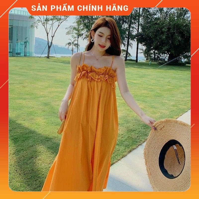 Váy Bầu 2 dây bản nhỏ ,mặc đi biển , đi du lịch siêu xinh, dáng xuông , bèo nhúm ôm ngực ☘️freesize 43-68kg-VB64