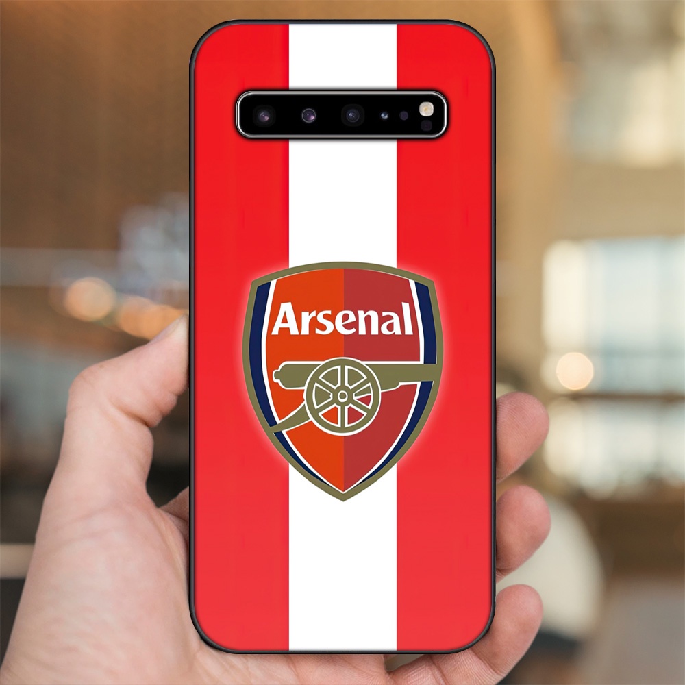 Ốp lưng Samsung S10, S10 5G, S10 Plus viền đen in hình Arsenal FC