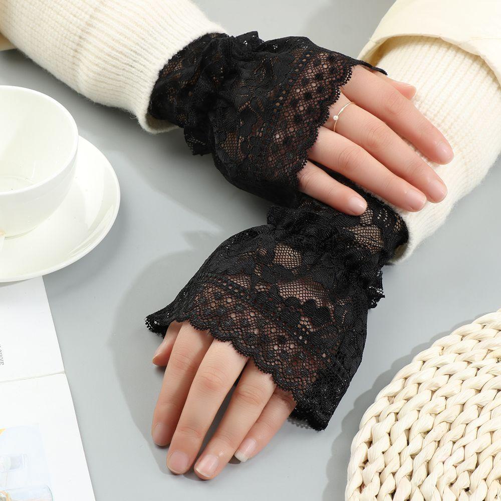 1 Cặp Găng Tay Ren Giả Trang Trí Cho Áo Sweater Thời Trang Xuân Thu