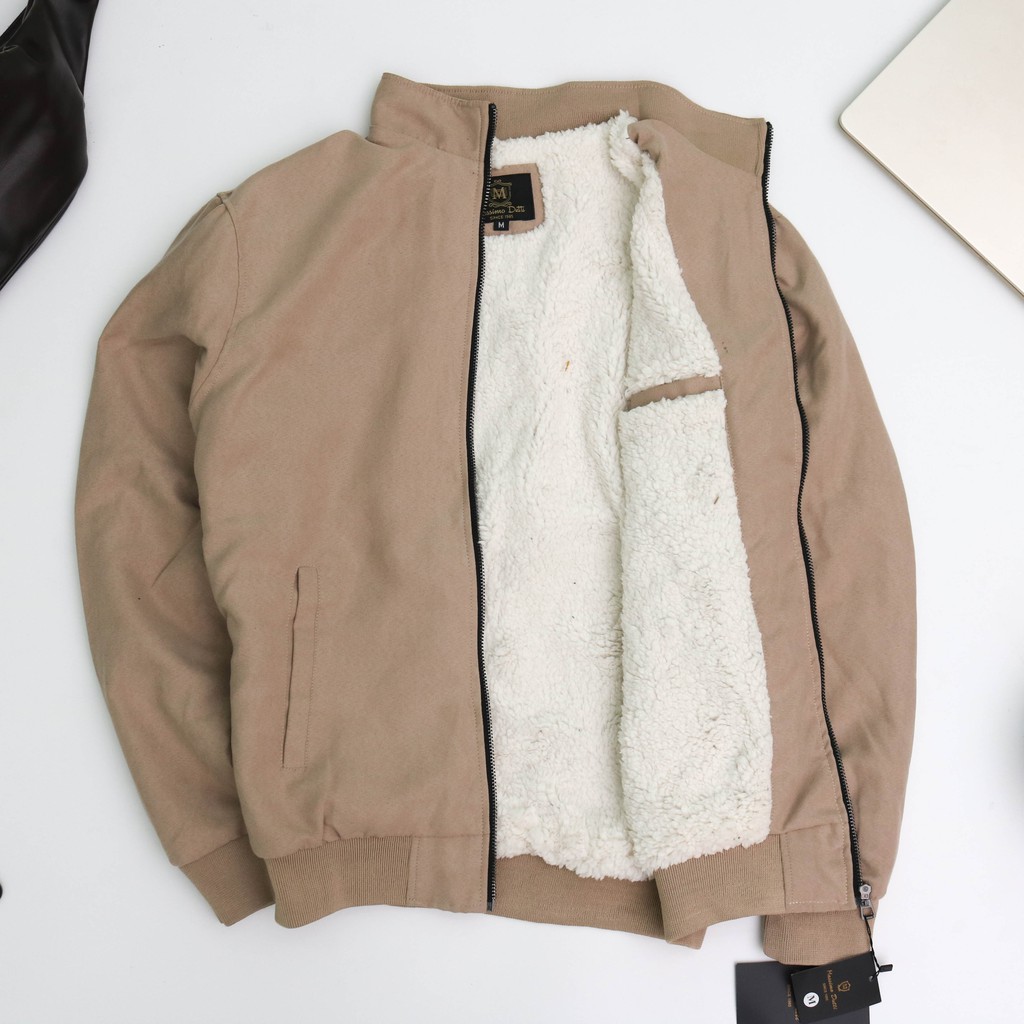 Áo khoác Da lộn lịch lãm phong cách lót lông cừu | BigBuy360 - bigbuy360.vn