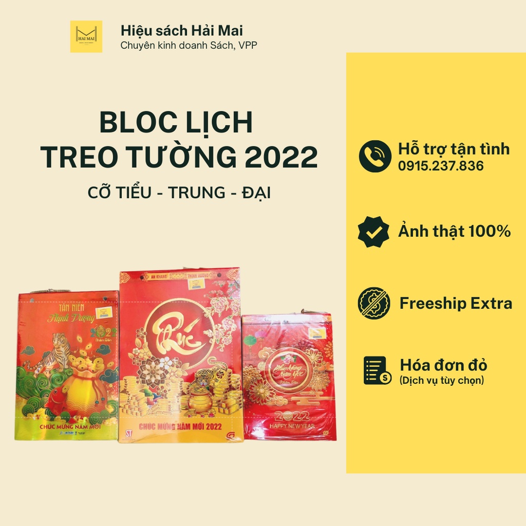 [TẾT 2022] Bloc Lịch Treo Tường Nhâm Dần DÀY BÓNG ĐẸP ||*|*||