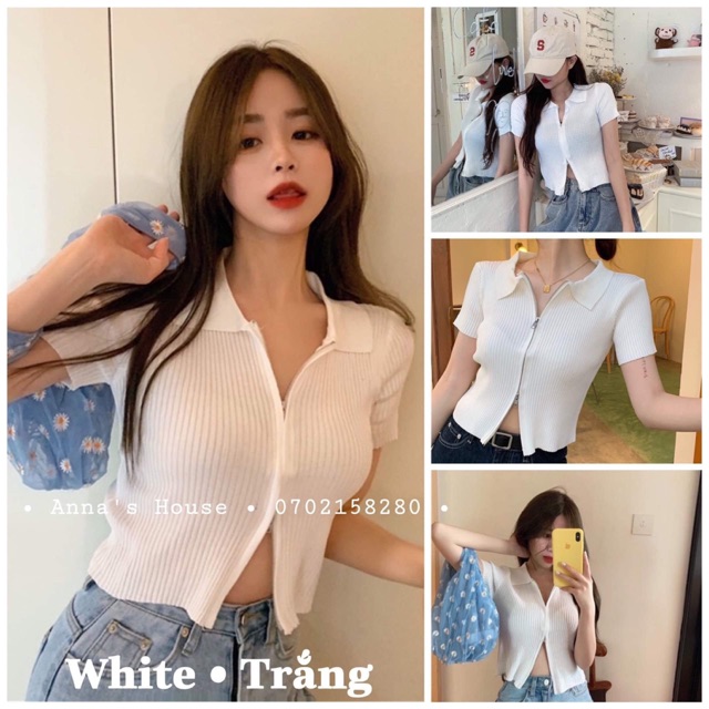 ÁO nữ croptop DÂY KÉO HAI CHIỀU | áo kiểu dây kéo | BigBuy360 - bigbuy360.vn