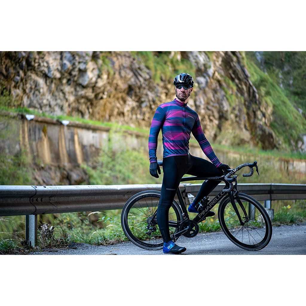 Chất Lượng Hàng Đầu Áo Jersey Tay Dài Màu Xanh navy Dùng Khi Đi Xe Đạp Leo Núi Jersey Cho Nam