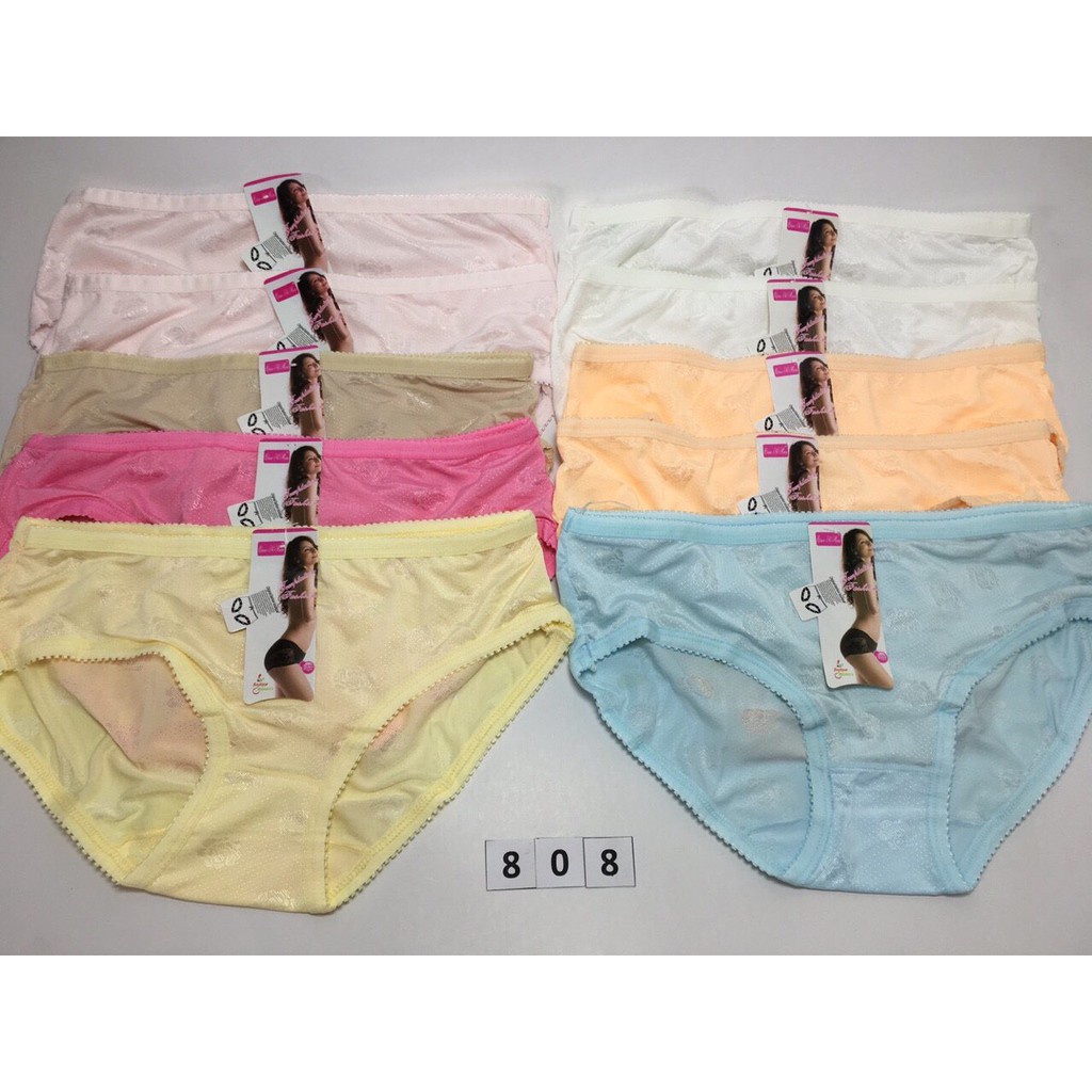 Combo 10 quần lót, quần chíp Nữ thun lạnh cạp vừa thông hơi hoa chạm mềm mịn co dãn 4 chiều mặc siêu êm.