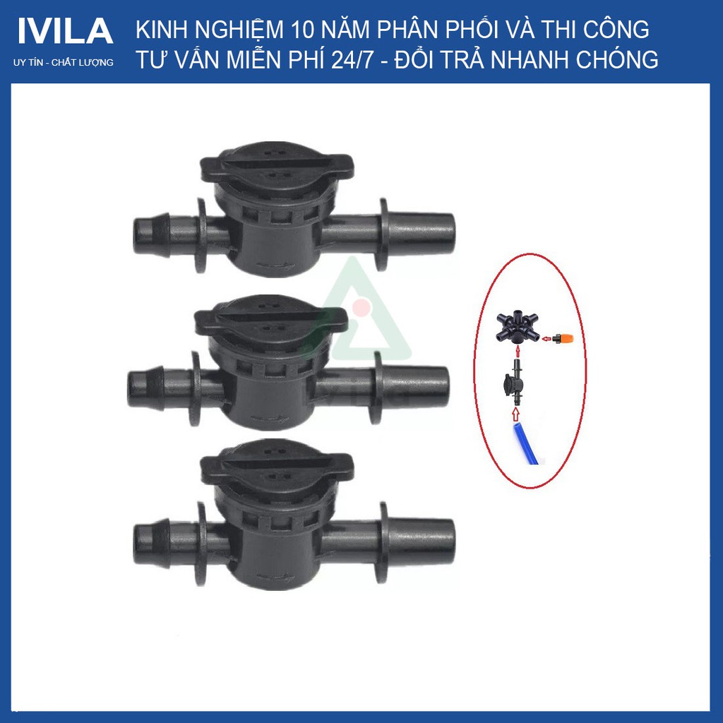 Van chống rỉ nước 1 đầu gân 1 đầu trơn - Phụ kiện tưới an toàn hiệu quả - Hạn chế thất thoát nước - Bảo hành 12 tháng