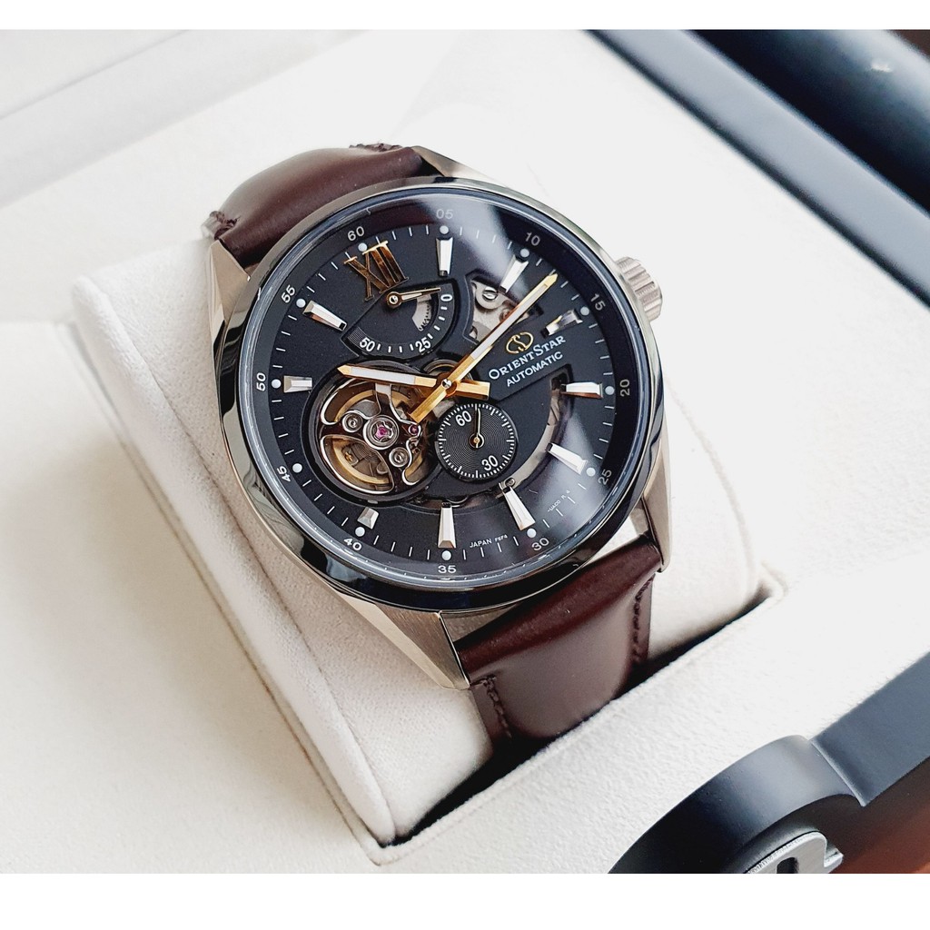 Đồng hồ nam chính hãng Orient Star RE-AV0115S00B - Máy cơ tự động - Kính Sapphire - Dây da