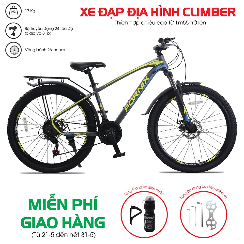(CHÍNH HÃNG) Xe đạp địa hình Fornix Climber- Bảo hành 12 tháng