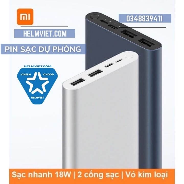 Pin sạc dự phòng giá rẻ Xiaomi Gen 3 10.000mAh 18W