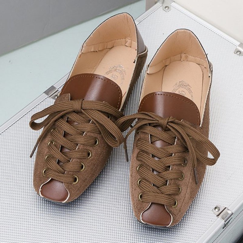 Giày Búp Bê Da Lộn Phong Cách Hàn Quốc Thanh Lịch Dành Cho Nữ