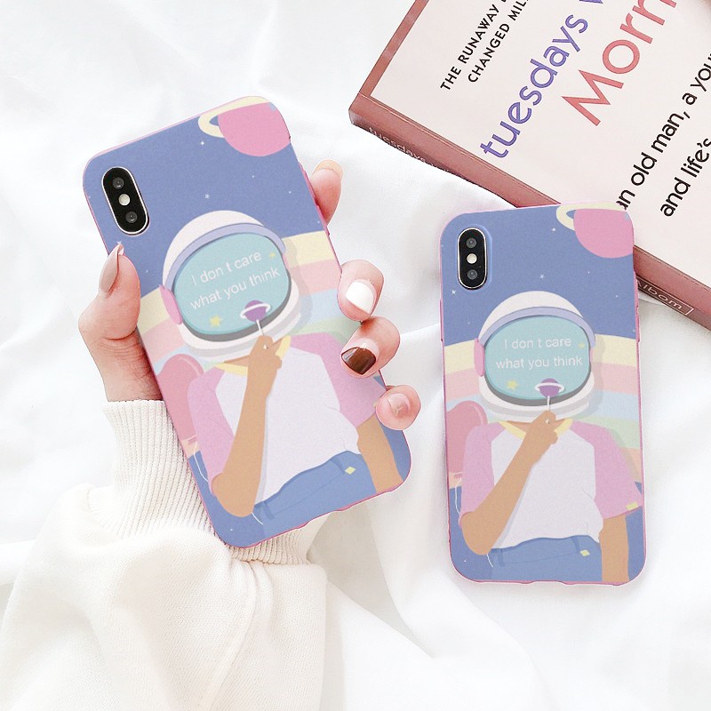 Ốp lưng iphone I don't care TPU trơn dẻo mềm 5/5s/6/6plus/6s/6splus/7/7plus/8/8plus/x/xr/xs/11/12/pro/max/plus/promax | BigBuy360 - bigbuy360.vn