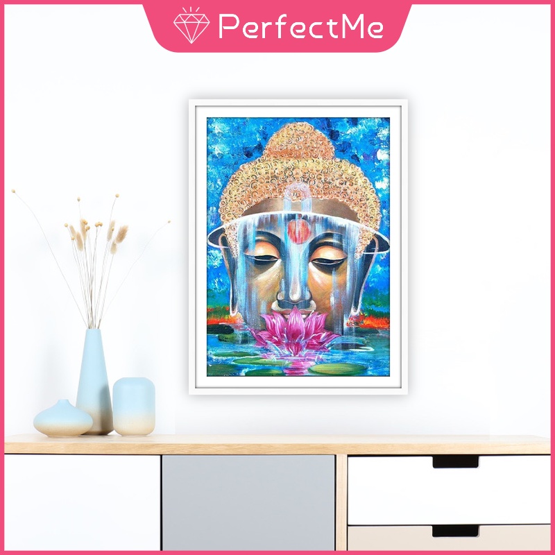 Bộ tranh đính đá 5d kích thước 30x40cm tự làm họa tiết phật giáo 3d dùng trang trí độc đáo