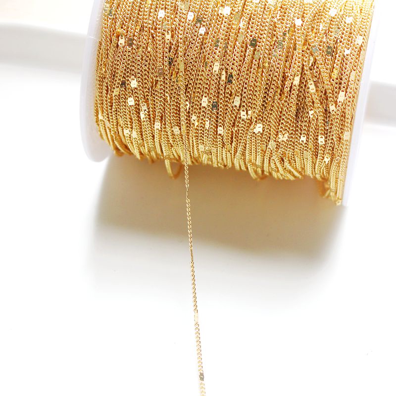 Cuộn Dây Đồng 14K 1.3mm Một Mét Màu Vàng/Bạc Chuyên Dụng Làm Dây Xích diy