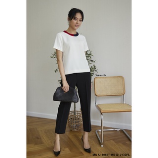 Áo cổ tròn tay ngắn trắng_1955T_Senorita