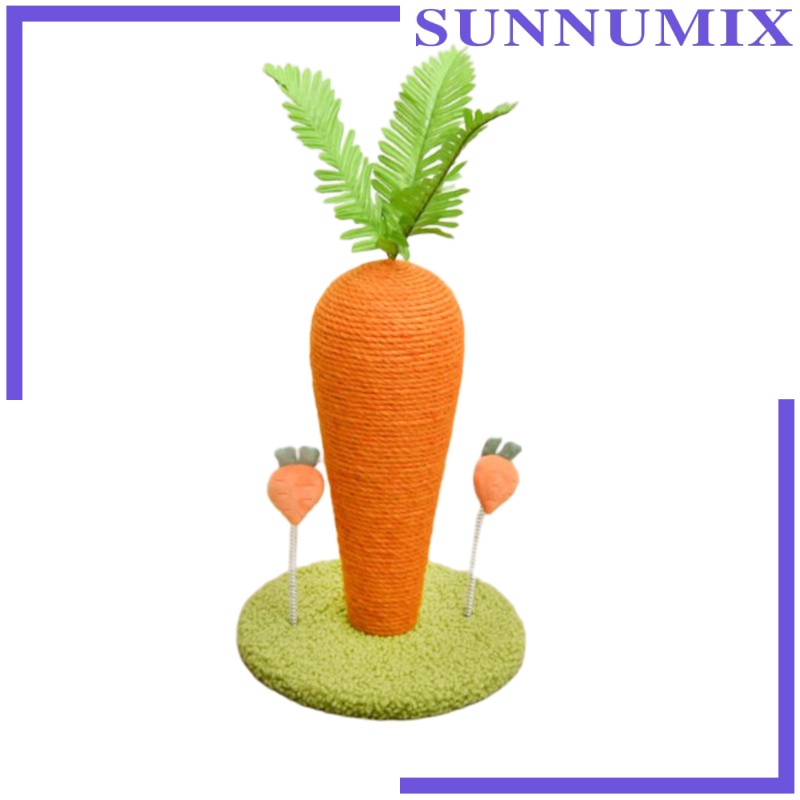 [Sunnimix] Đồ Chơi Cào Móng Mèo Hình Cà Rốt / Cây Cào Tương Tác Với Mèo Cưng Trong Nhà DIY