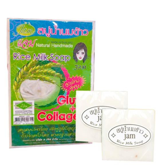 Xà Phòng Cám Gạo Thái Lan Jam Rice Milk Soap Mẫu Mới Nhất ( vuông) - Siêu Thơm Cho Da Mềm Mại