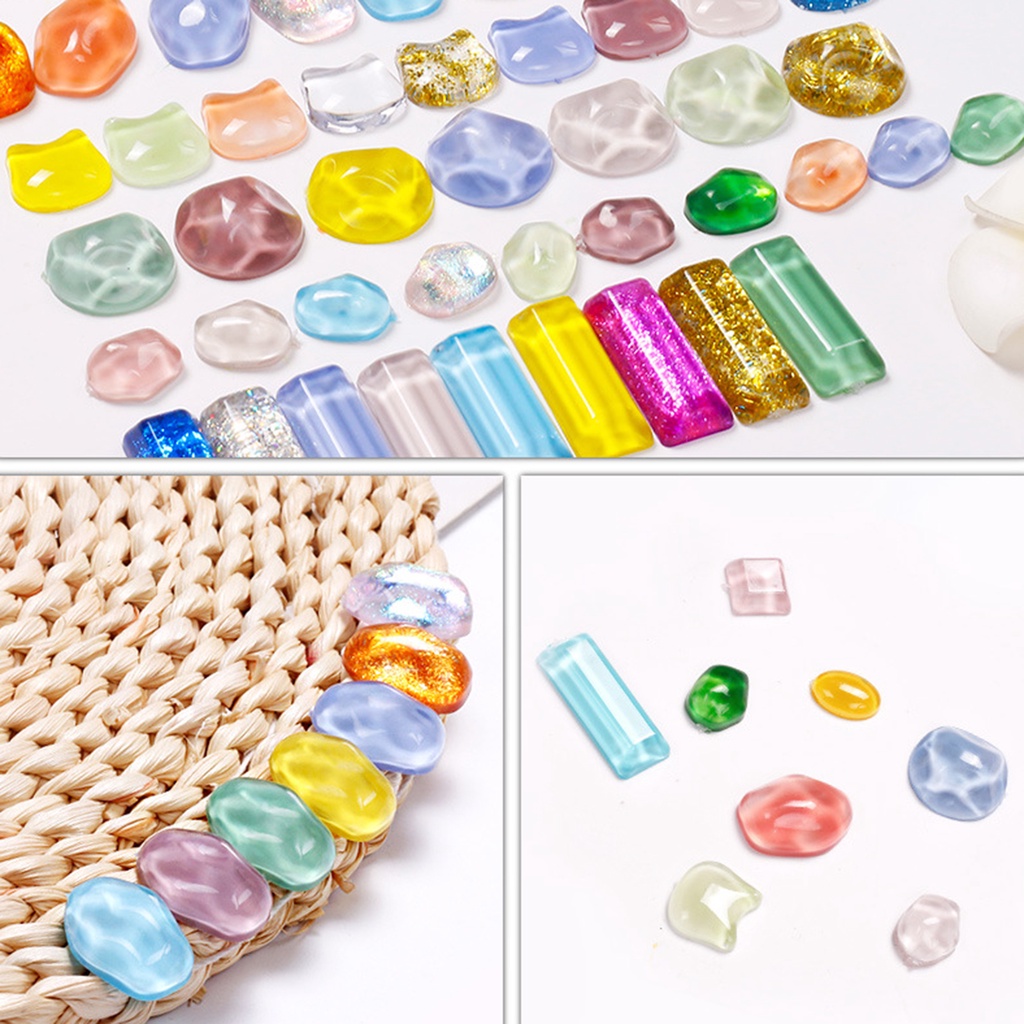 Set 48 Thẻ Trưng Bày Lọ Sơn Móng Tay Trong Suốt Hình Dạng Gợn Sóng