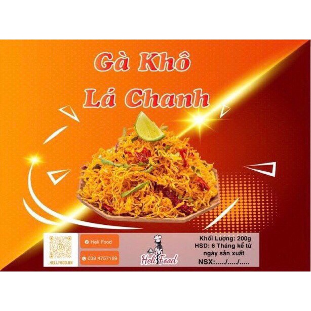 [Heli Food] Khô Gà Lá Chanh [200g] | BigBuy360 - bigbuy360.vn