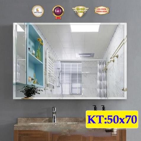 ( Giá Sỉ ) Gương chữ nhật hoàng kim kích thước 50x70cm soi Phòng tắm, Kiếng nhà tắm - guonghoangkim mirror