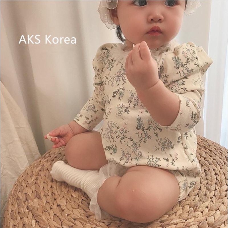 BodySuit Little Lolita kèm rũ ren phong cách Hàn Quốc cho bé gái từ 3 tháng đến 2 tuổi
