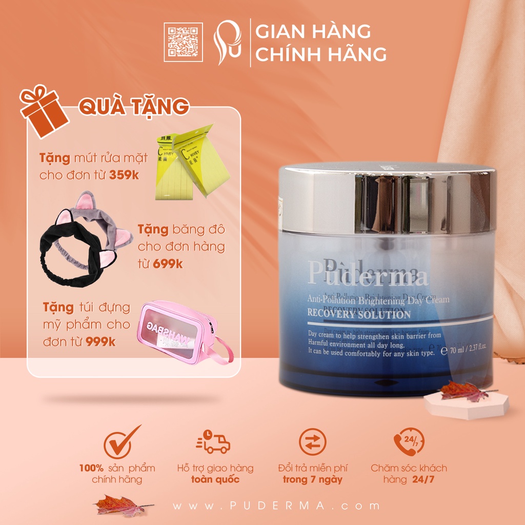 Kem Ngày Puderma Cung Cấp Vitamin Giúp Dưỡng Ẩm Sáng Da, Hỗ Trợ Điều Trị Nám, Làm Săn Chắc Cơ Mặt, Xoá Mờ Nhăn