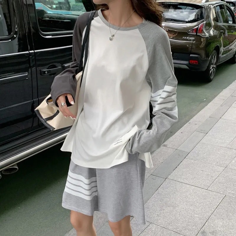 Áo thun dài tay TB kẻ 3 sọc ngang unisex