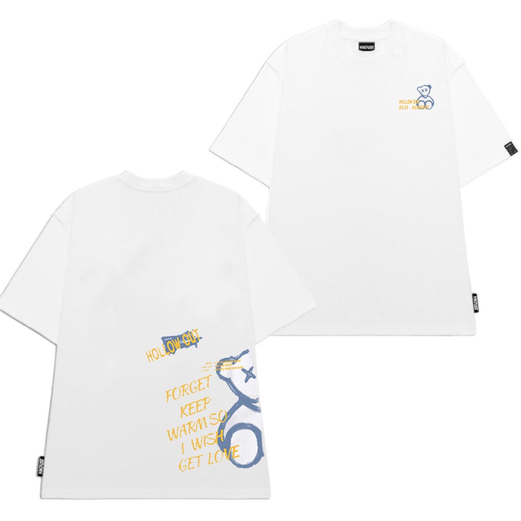 Áo thun unisex form rộng in hình gấu , áo local brand chính hãng full tag couple nam nữ Nigust N226
