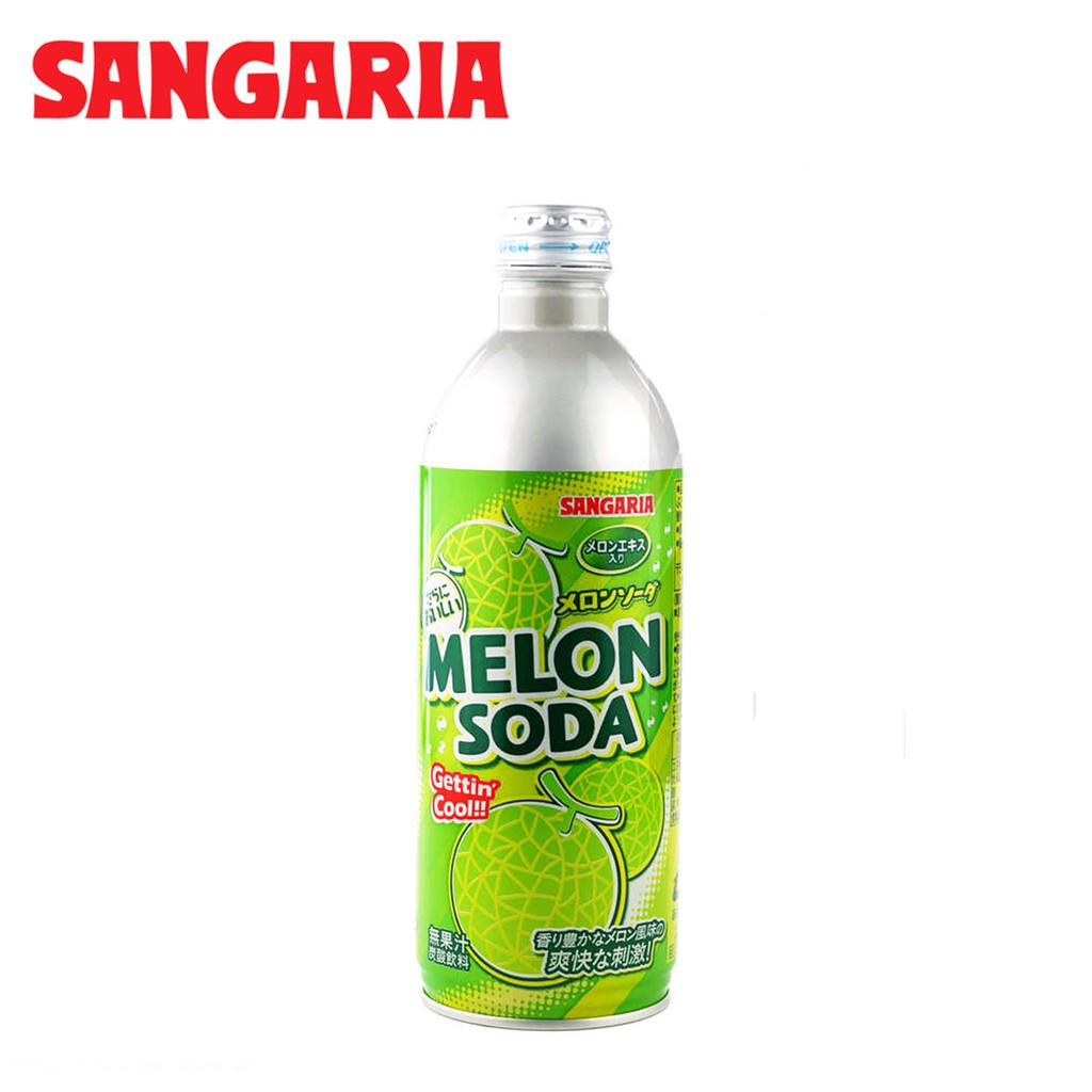 Chai Nước Soda Vị Dưa Lưới Sangaria Melon Soda 500g