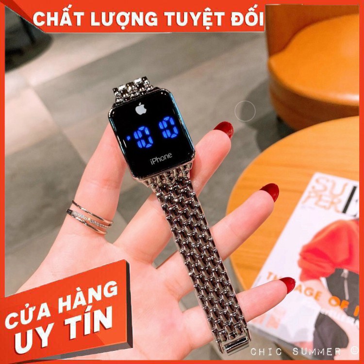 (Bảo hành 12 tháng) Đồng hồ Nữ Iphone dây thép không gỉ, không bay màu, bảo hành 12 tháng - Đồng hồ Apple watch