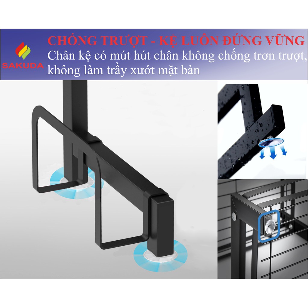 Kệ Úp Chén Bát Trên Bồn Rửa K-Shelf, Kệ Chén Đa Năng Phủ Sơn Tĩnh Điện Chống Ăn Mòn, Chống Trầy Xướt