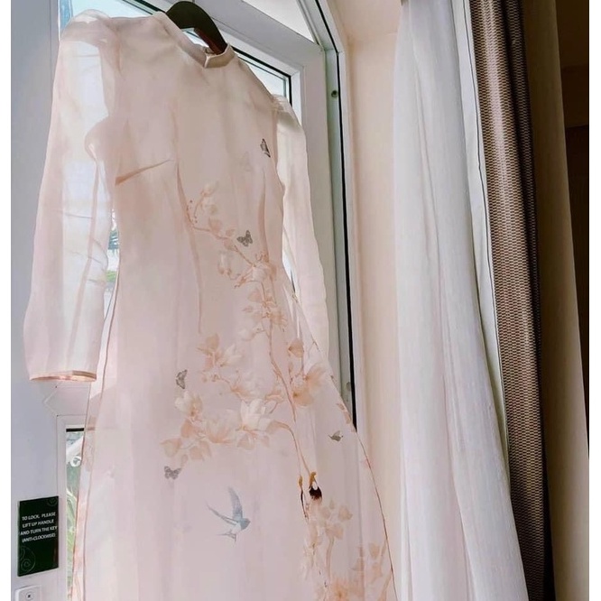 Áo Dài cách tân nữ thế kế thêu Chim Hoa mã KD024