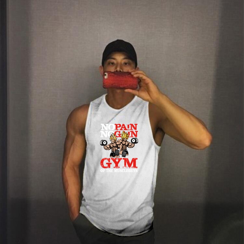 Áo tập thể dục thể hình không tay nhanh khô thời trang mùa hè cho nam