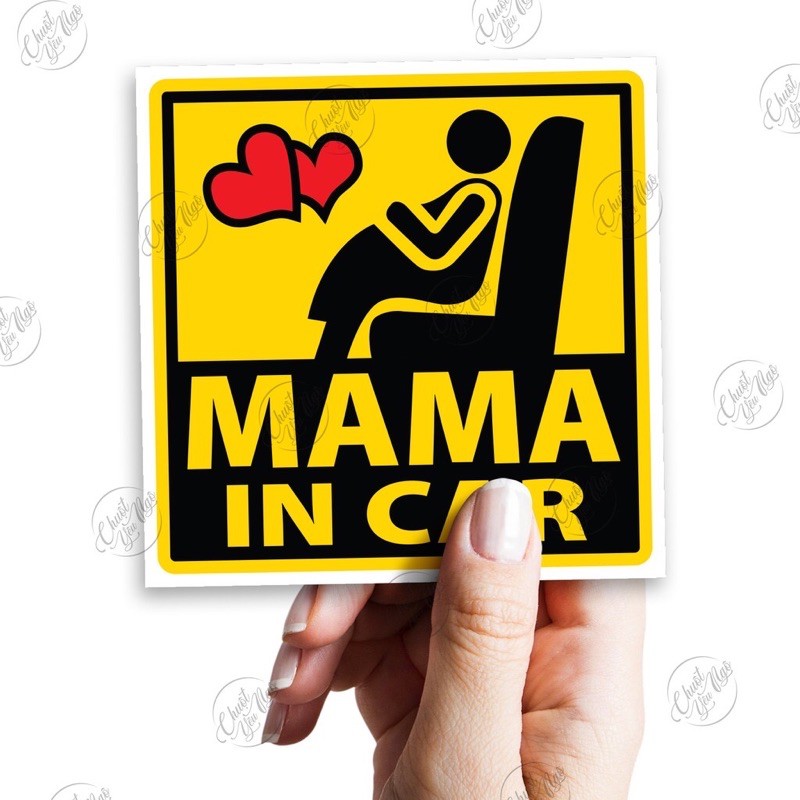 COBO 4 MẪU STICKER 10cm x 10cm BABY IN CAR  NT 09